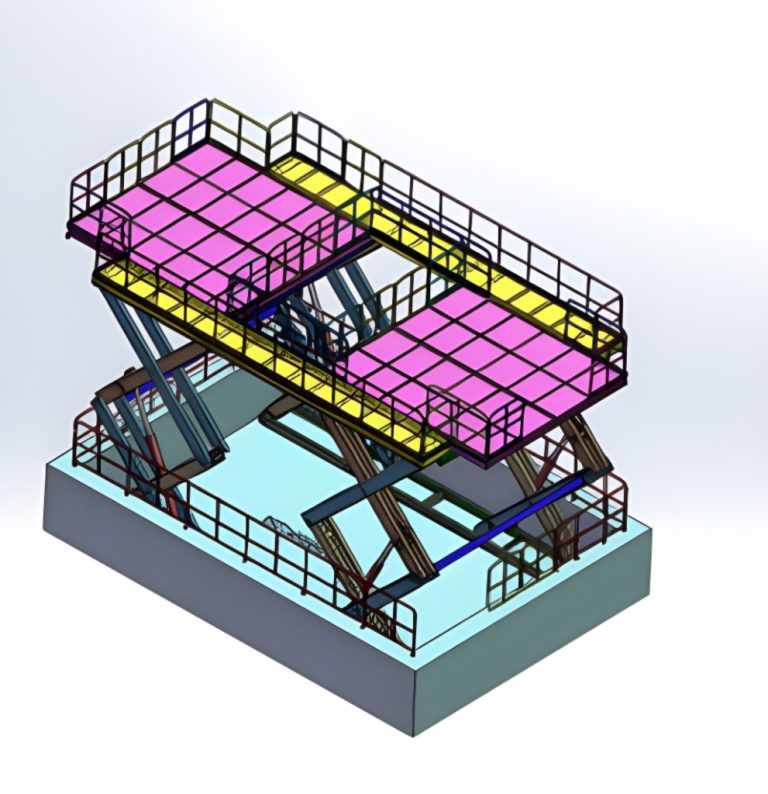 Aerospace High-Precision Mechanical Lifting Platform for Aircraft Engine Maintenance & Wind Tunnel Testing