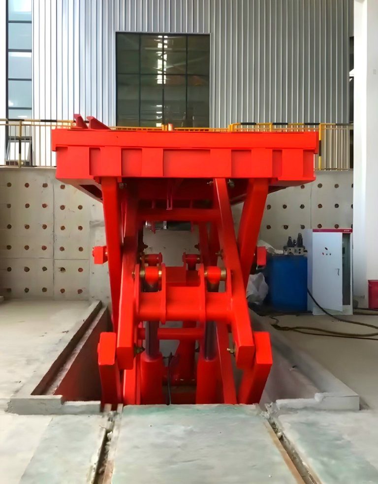Automotive Manufacturing Heavy-Duty Inter-Floor Transport Solution – Guided Rail Transfer Car Lifter