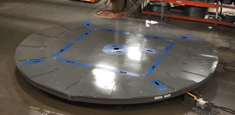 2-Meter Heavy-Duty Turntable for Wind Turbine Blade Manufacturing | Large Component Positioning