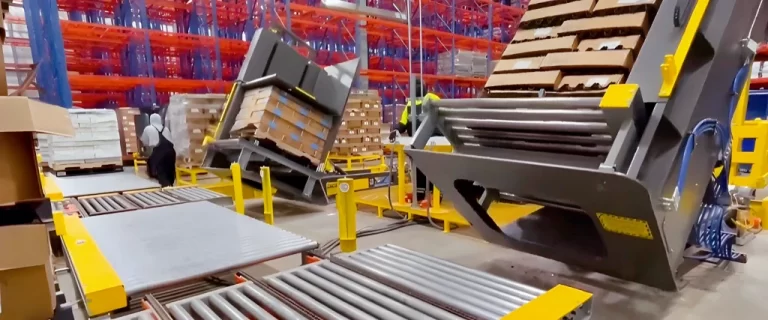 Pallet Inverter Solves Bottleneck for Automated Warehouse Integration